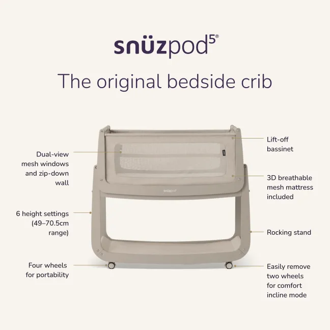 Snüz SnüzPod 5 Beistellbett Pebble