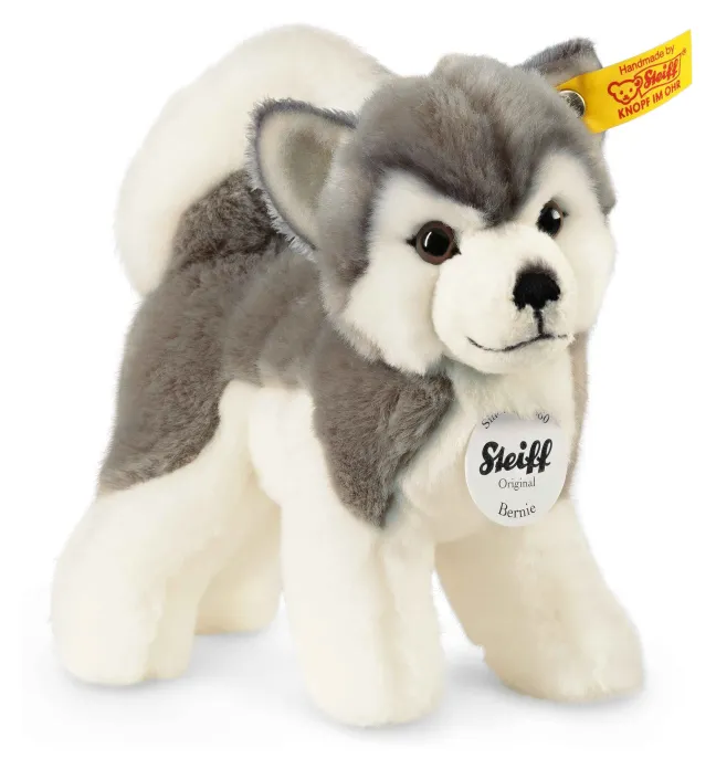 Steiff Bernie Husky 17cm grau/weiß stehend 104985