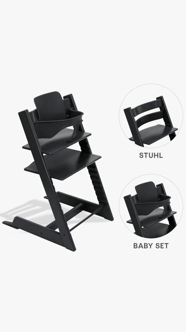 STOKKE® Aktions-Set Tripp Trapp® schwarz + Babyset² schwarz