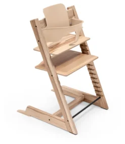 STOKKE® Mega Set Tripp Trapp® Buche Wild Wood natur + Babyset² natur + Tray Tisch weiß