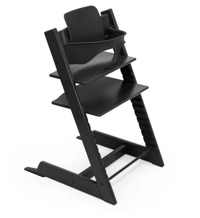 STOKKE® Mega Set Tripp Trapp® schwarz + Babyset² schwarz + Newbornset anthrazit