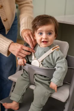 STOKKE® Mega Set Tripp Trapp® Storm grey + Babyset² Storm grey + Tray Tisch storm grey