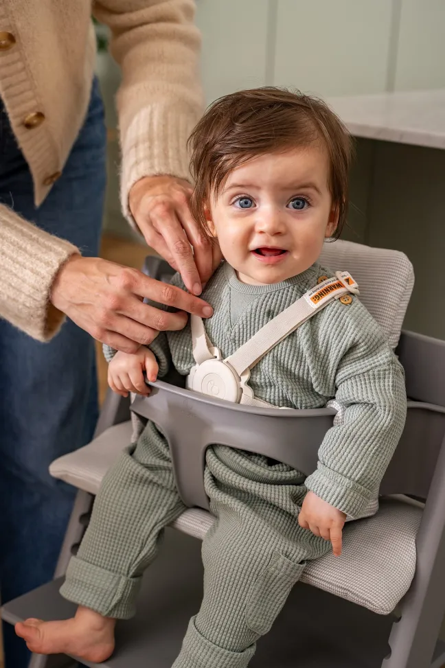 STOKKE® Mega Set Tripp Trapp® Storm grey + Babyset² Storm grey + Tray Tisch storm grey