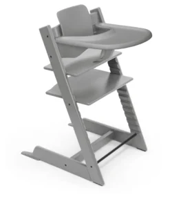 STOKKE® Mega Set Tripp Trapp® Storm grey + Babyset² Storm grey + Tray Tisch storm grey