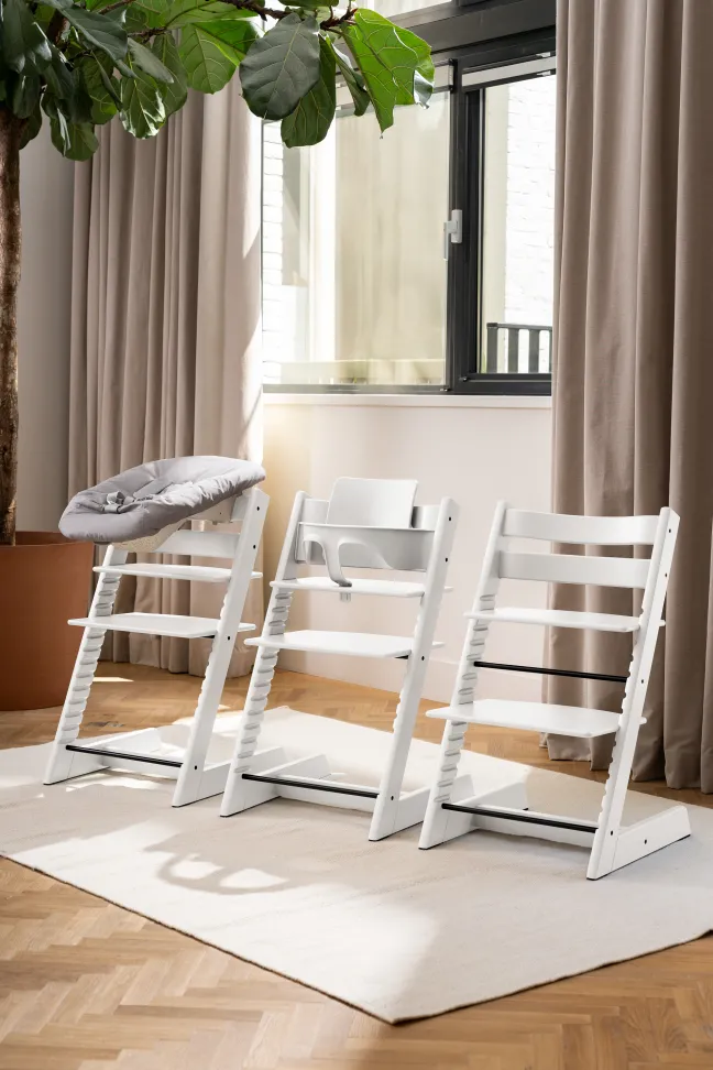 STOKKE® Mega Set Tripp Trapp® weiß + Babyset² weiß + Tray Tisch weiß