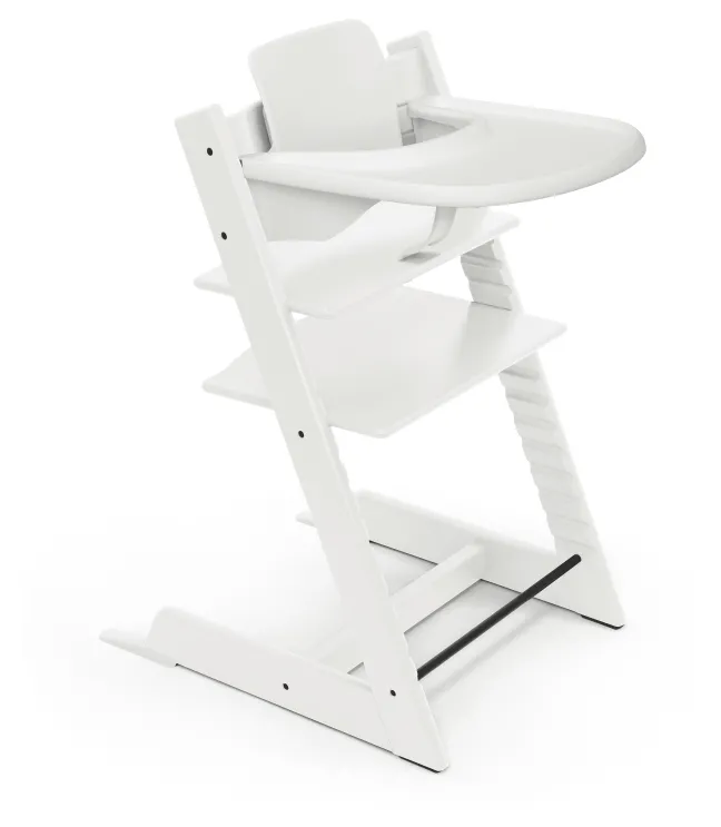 STOKKE® Mega Set Tripp Trapp® weiß + Babyset² weiß + Tray Tisch weiß