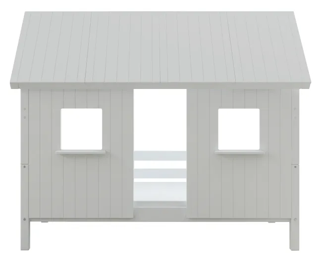 THUKA Nordic Hausbett Crossbar mit geschlossener Front und Dachpanele weiß