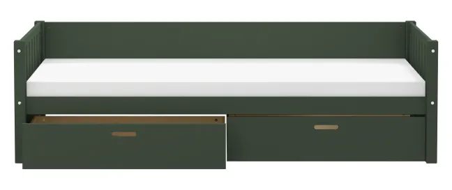 THUKA Viggo Tagesbett 90x200cm mit Bettkästen grün