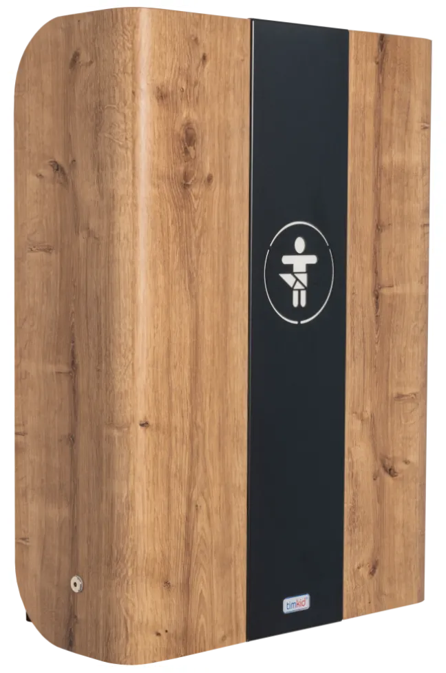 Timkid KAWAmidi Wickeltisch modern and slim anthrazit/Eiche Dekor/anthrazit