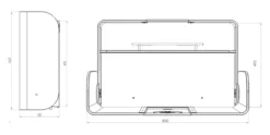 Timkid KAWAQ Wickeltisch horizontal design weiß/anthrazit
