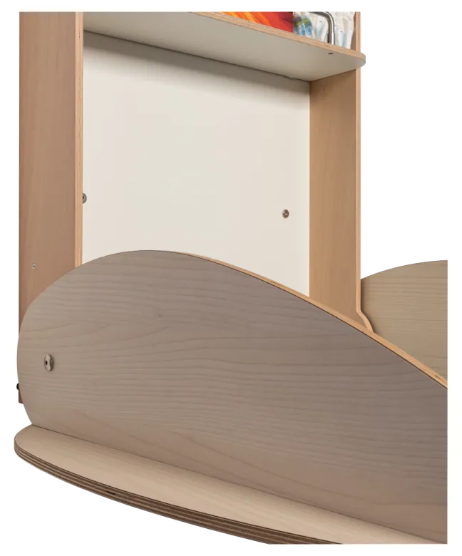 Timkid OWO2.0 Wickeltisch organic design birke/dunkelblau