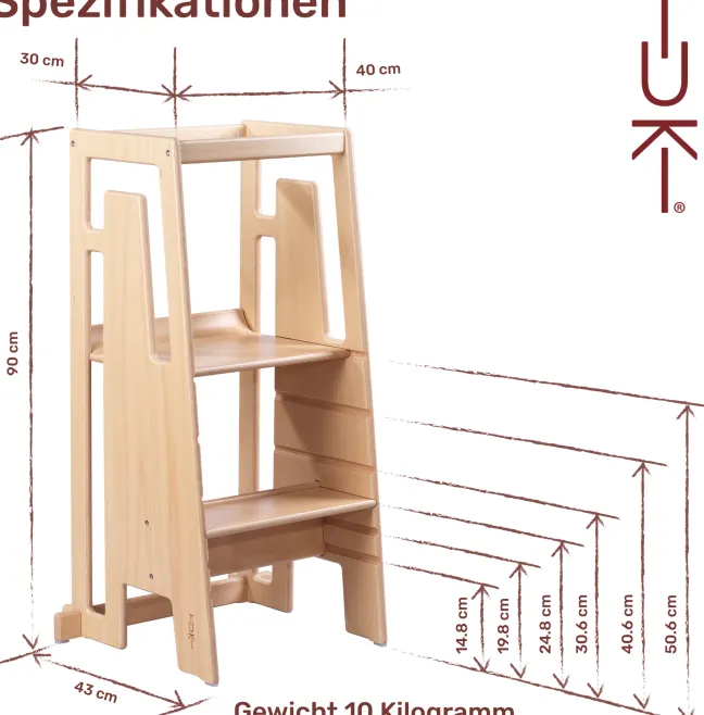 Tuki® Lernturm whitewash