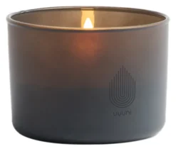 UYUNI LED Kerze im Glas 8x6 cm grey