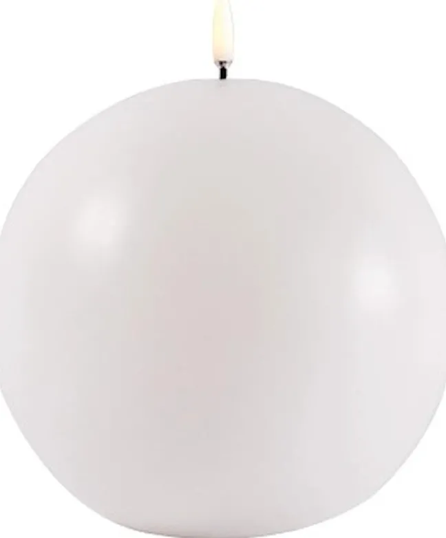 UYUNI LED Kerze rund Smooth ⌀10cm Nordic White