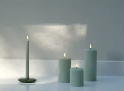 UYUNI LED Kerze Rustic 7,8x20 cm Dusty Green Sale