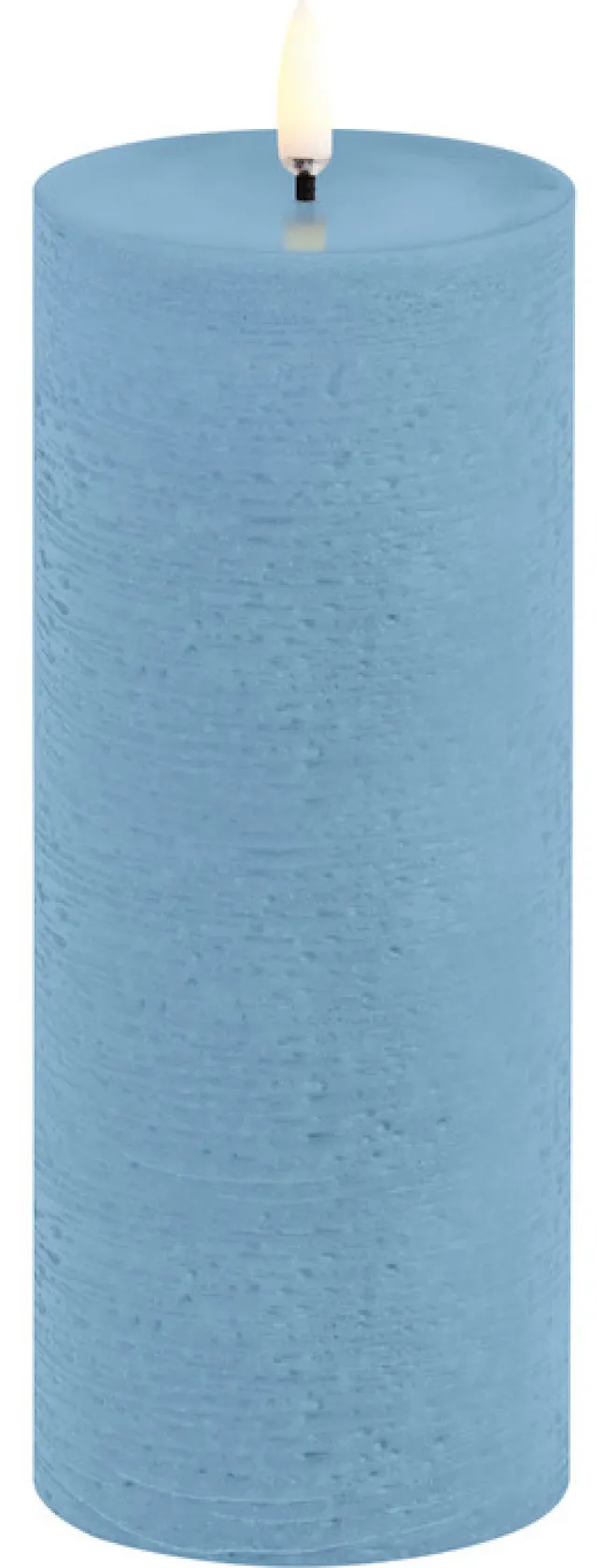 UYUNI LED Kerze Rustic 7,8x20 cm Sky Blue