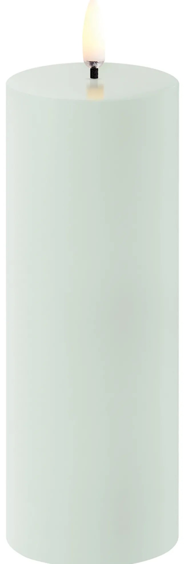 UYUNI LED Kerze Smooth 5,8x10 cm Dusty Green