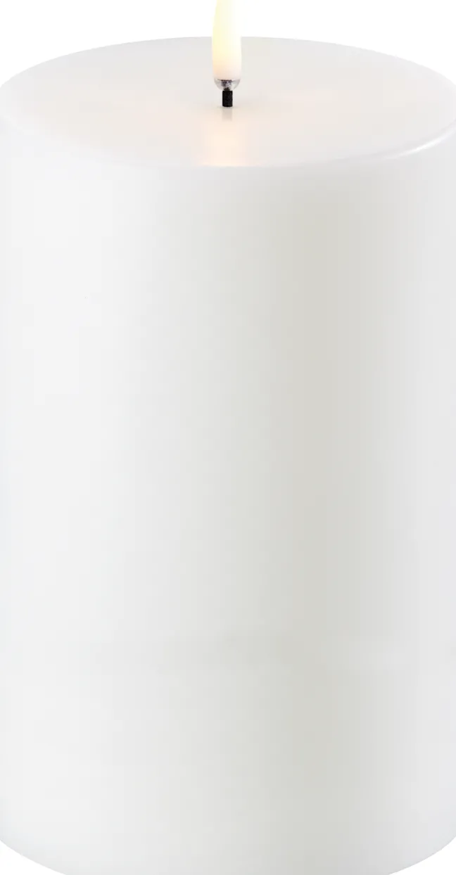 UYUNI LED Kerze Smooth 10,1x15 cm Nordic White
