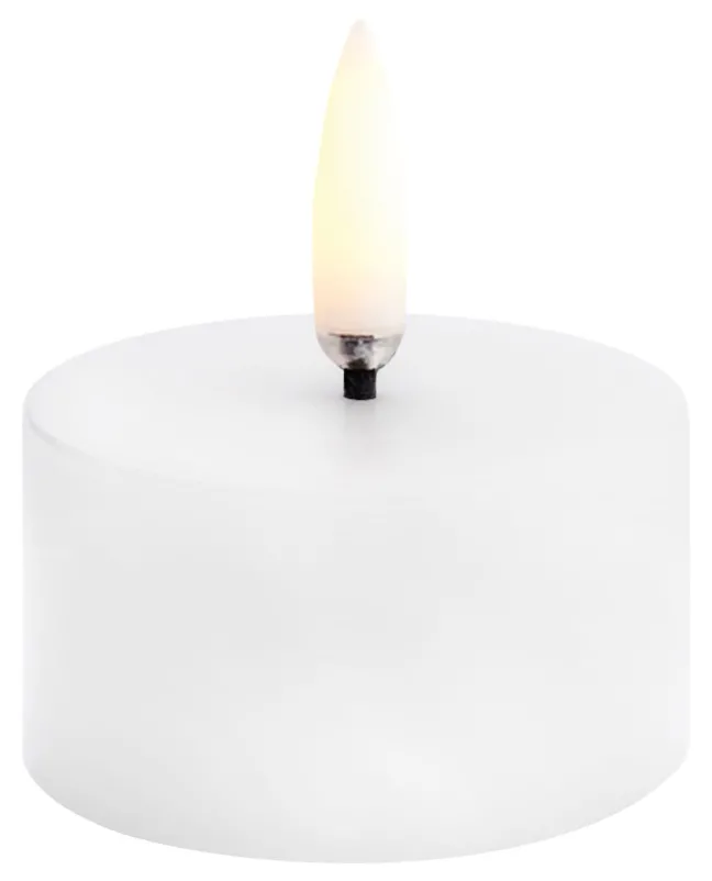 UYUNI LED Kerze Smooth 5x2,8 cm Nordic White