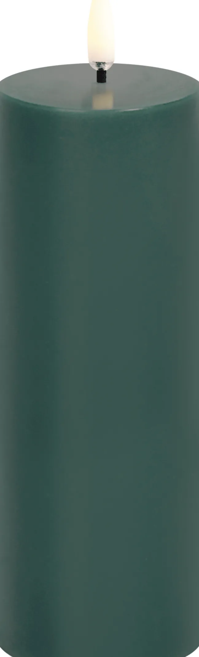 UYUNI LED Kerze Smooth 5,8x15 cm Pine Green