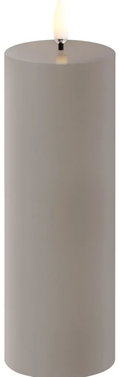 UYUNI LED Kerze Smooth 5,8x15 cm Sandstone