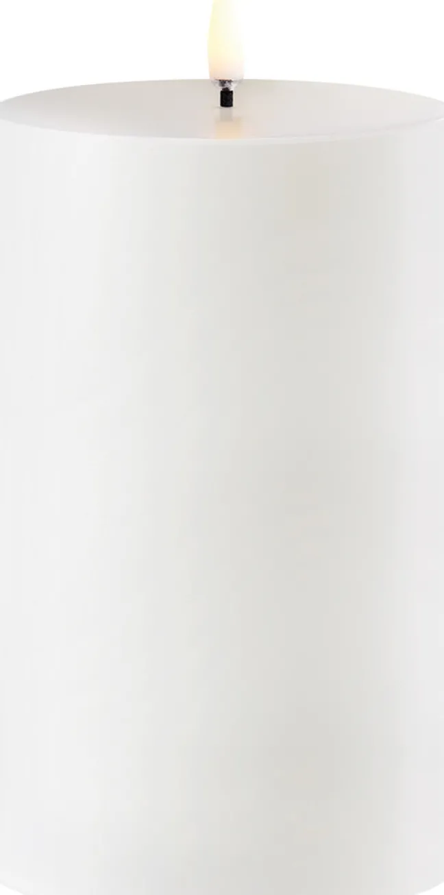 UYUNI LED Outdoor-Kerze 8,4x15 cm white