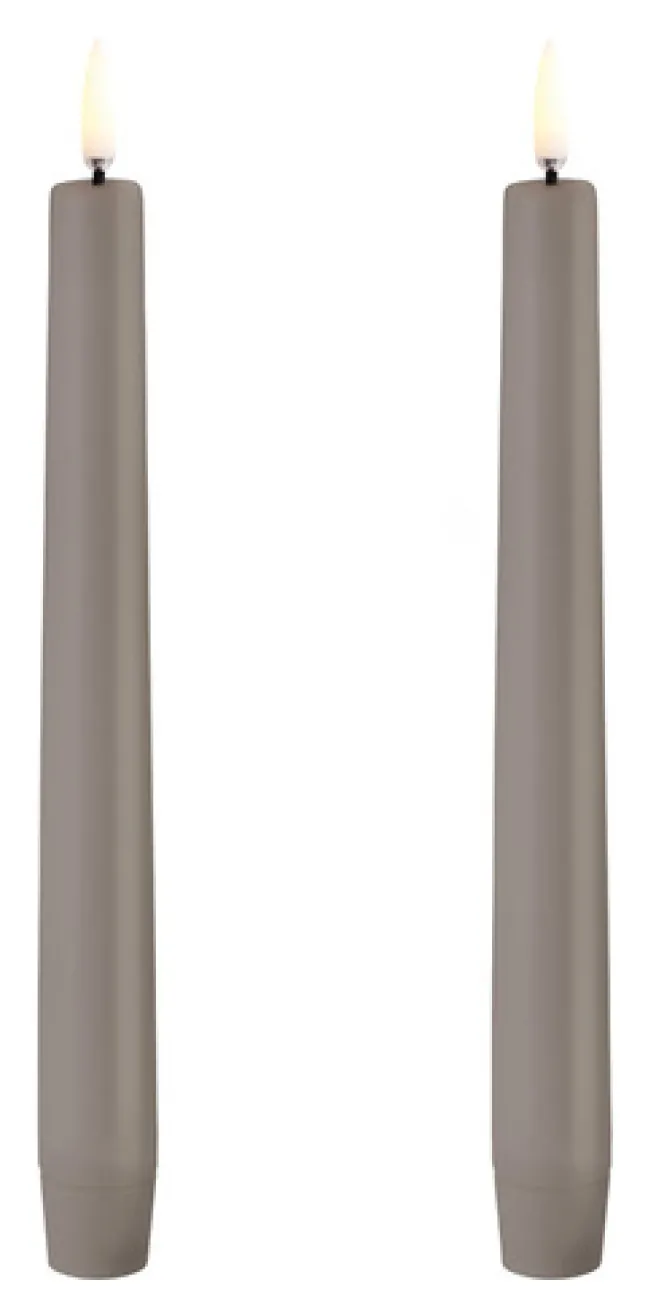 UYUNI LED Stabkerze (2 Stück) Smooth 2,3x20 cm Sandstone Sale
