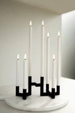 UYUNI Matrix Kerzenständer für 2 Mini Stabkerzen Black