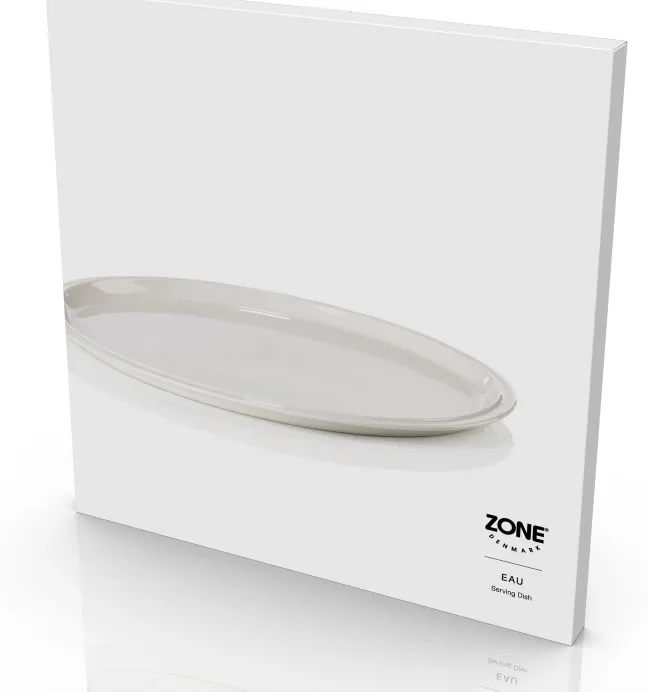 ZONE Denmark Servierplatte Eau 32 cm Offwhite Porzellan