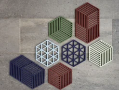 ZONE Denmark Untersetzer Hexagon Burgundy