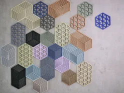 ZONE Denmark Untersetzer Hexagon Fog blue